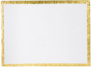 Enjay Converters - 1/2 Sheet Single Wall 13.75" x 18.75" Scallop Embossed Gold Cake Board, Pack of 50 - SW18341334SGEMB