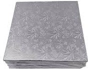 Enjay Converters - 12" x 17" x .25" 1/2 Slab Silver Cake Board, Pack of 12 - 141217S