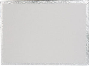 Enjay Converters - 13 x 17.5", 1/2 Slab Silver Cake Board, Pack of 12 - 121317S12