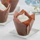 Enjay Converters - 2" x 6.75" x 6.75" Tulip Chocolate Bake Cup, 100/Cs - DRF2208230