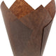 Enjay Converters - 2" x 6.75" x 6.75" Tulip Chocolate Bake Cup, 100/Cs - DRF2208230