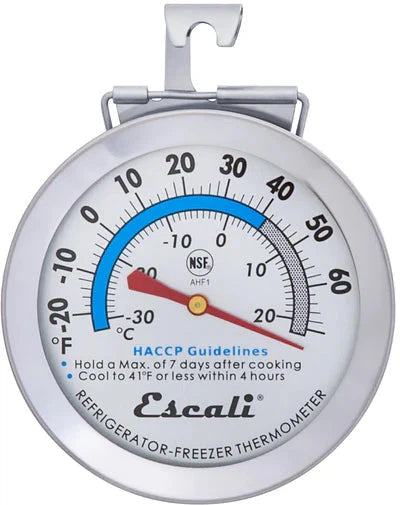 Escali - 2.87" Refrigerator / Freezer Dial Thermometer - AHF1