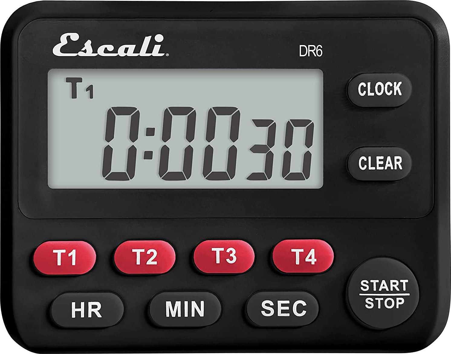 Escali - Black Four Event Digital Timer - DR6