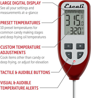 Escali - Digital Candy & Deep Fry Digital Thermometer - DHC1