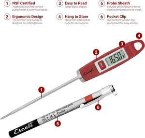 Escali - Red Gourmet Digital Thermometer - DH1-R