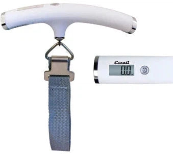 Escali - White Hanging Digital Readout Portable Travel Compact Luggage Scale - 11050W