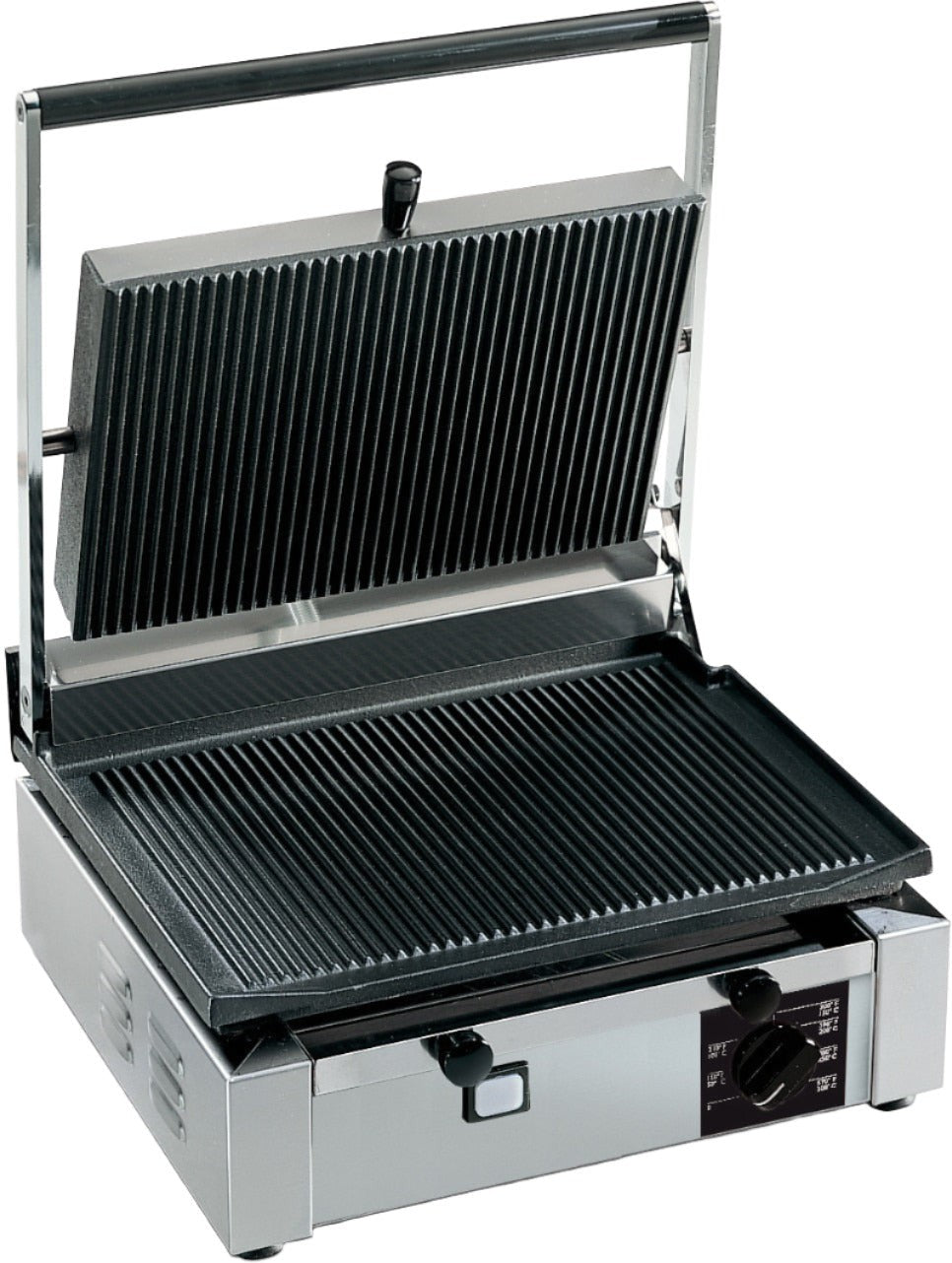 Eurodib - 110 V Ribbed Top & Bottom Commercial Electric Panini Grill - CORTR 110