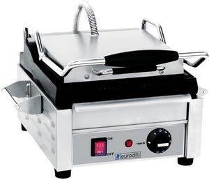 Eurodib - 120V Medium All Ribbed Sandwich/Panini Grill Machine - SFE02345 120