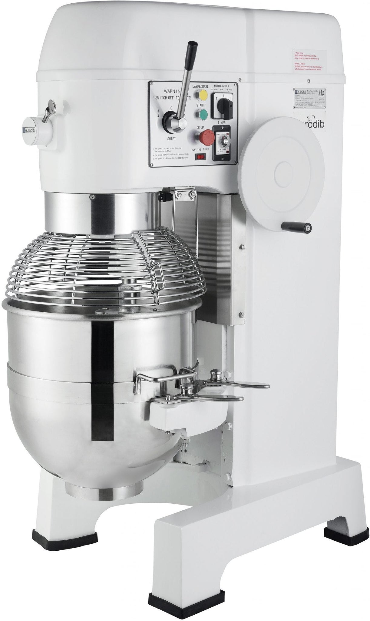 Eurodib - 57 L Commercial Planetary Mixer (60 QT) - M60A 220 ETL