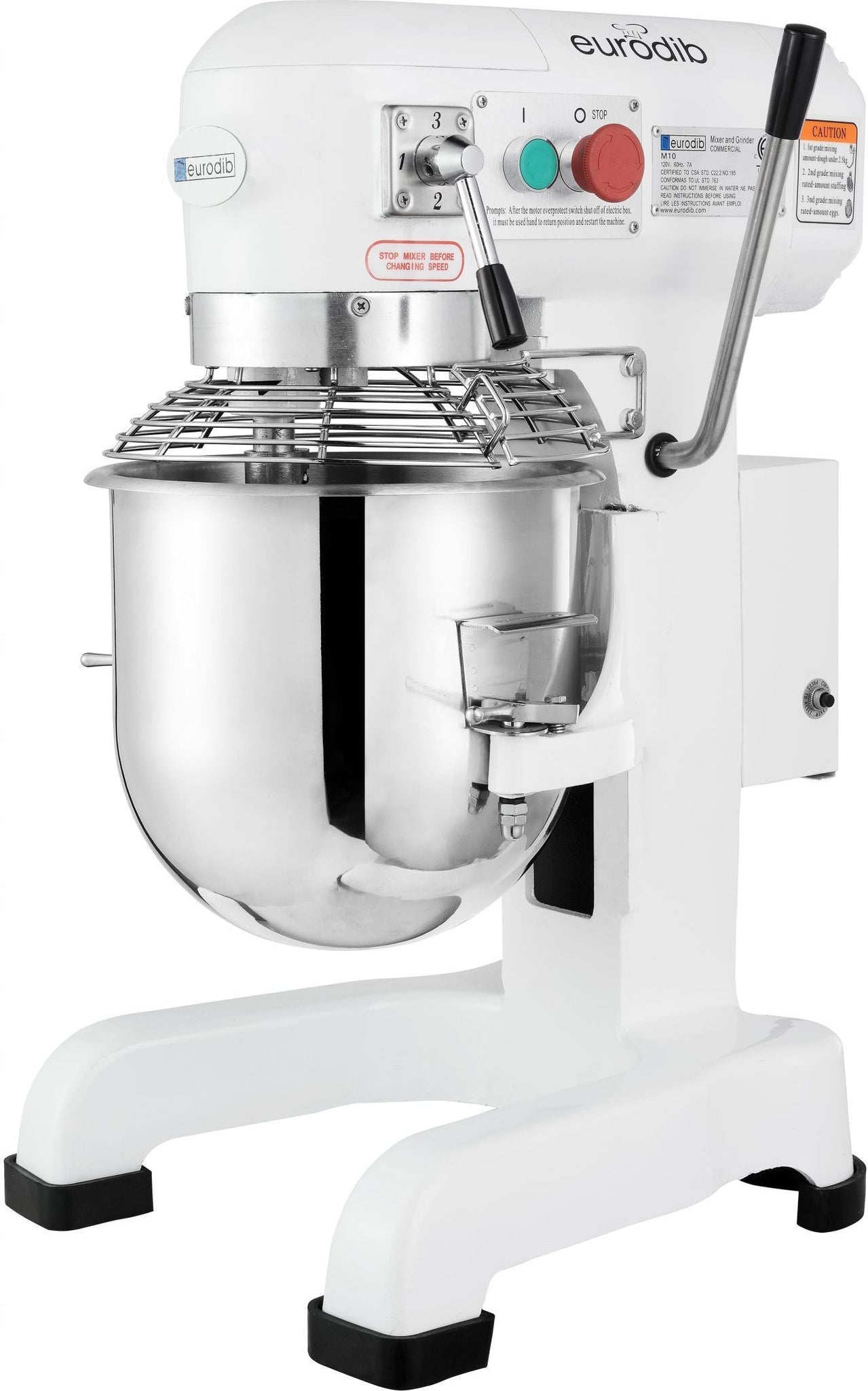 Eurodib - 9.5 L Commercial Planetary Mixer (10 QT) - M10 ETL