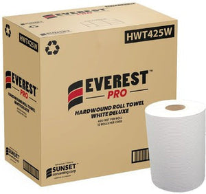 Everest Pro - 425 Feet White Roll Towel, Pack of 12 - HWT425W