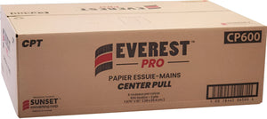 Everest Pro - 8.25" x 500', 2 Ply Centre Pull Roll Towel Toilet/Bathroom Tissue, 600 Shts/Rl, 6Rl/Cs - CP600