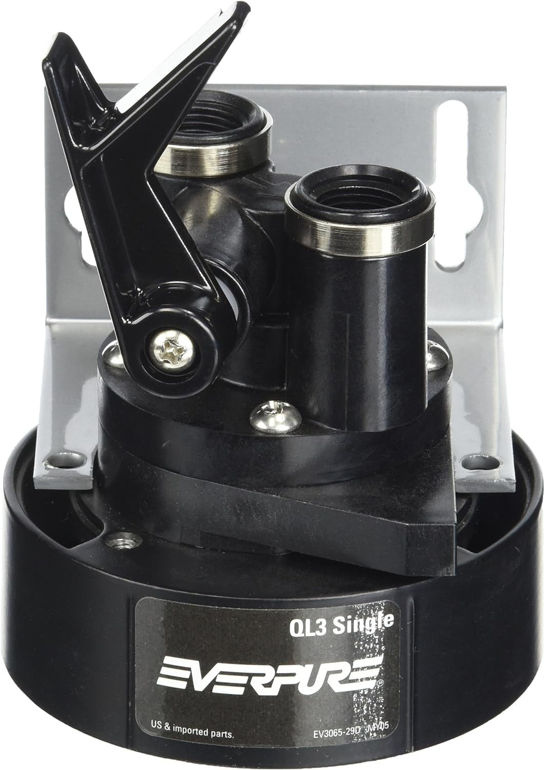 Everpure - QL3 Single Filter Head with Bracket With Shut-off Valve, and 3/8" NPT Threads - EV9259-14