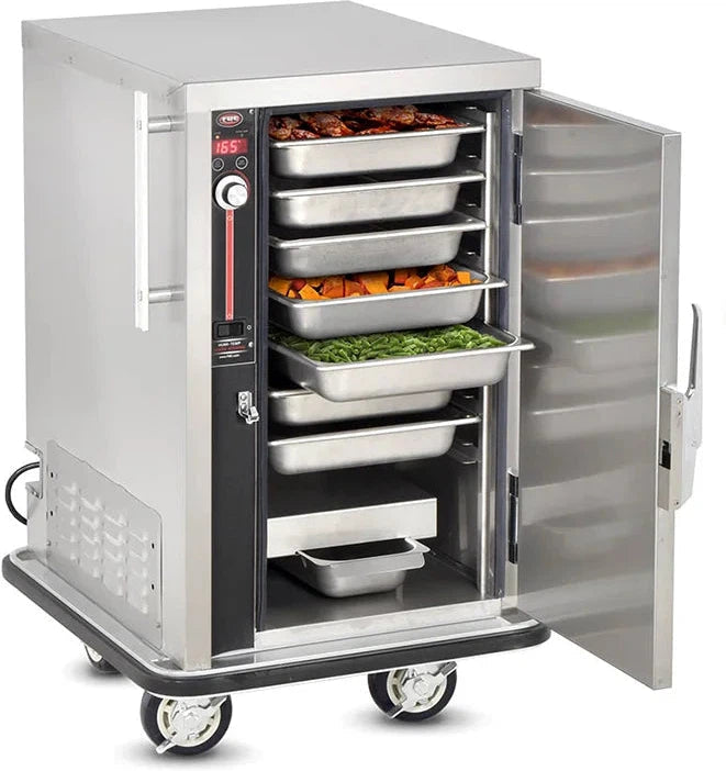 FWE - 120V, 10 Pans Capacity with 2.6" Fixed Spacing Half Height Insulated Mobile Heated Cabinet - PS-1220-10 (Special Order 4-6 weeks)