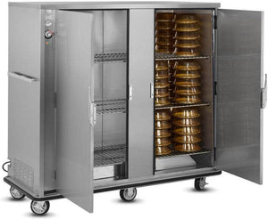 FWE - 120V 180 Plates Heated Banquet Cart with 2 Doors and 3 Shelves - A-180-2-XL