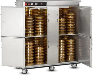 FWE - 120V 200 Plates Heated Banquet Cart With 4 Doors - BT-200-XL