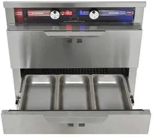 FWE - 120V 31.25" Two Free Standing Warming Drawer with Side Load - PHTT-2DR-6SL