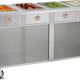 FWE - 120V 68.75" Hot Food Table with 4 Wells & Undershelf - HLC-4W6-1-DRN (Special Order 4-6 weeks)