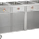 FWE - 120V 68.75" Hot Food Table with 4 Wells & Undershelf - HLC-4W6-1-DRN (Special Order 4-6 weeks)