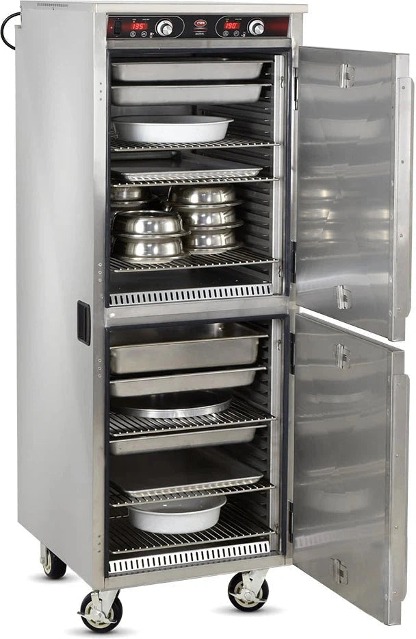 FWE - 120V Full Height Split Cavity Insulated Mobile Heated Cabinet with 36 Pans Capacity - HLC-2127-9-9