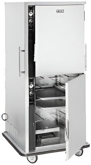 FWE - 120V Half Height Insulated Split Cavity Mobile Heated Cabinet with 7 Pan Capacity and Humi-Temp System - TS-1826-7-7