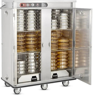 FWE - 120V Holds (120) 12.4" Covered Plates Heated Meal Delivery Cart - E-1200-XL