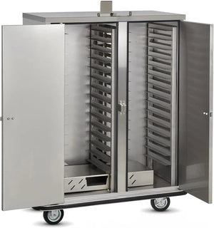 FWE - 120V Holds 30 Standard Tray Heated Meal Delivery Cart with 3" of Spacing - TS-1418-30 (Special Order 4-6 weeks)