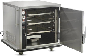 FWE - 120V Undercounter Insulated Mobile Heated Cabinet with 4 Pans Capacity and Humi Temperature System - UHS-4