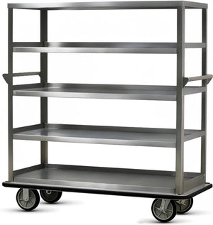 FWE - 1600 lbs Capacity Stainless Raised Edges Queen Mary Cart with 6 Levels - UCU-609-62