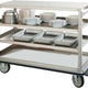 FWE - 1600 lbs Capacity Stainless Steel Queen Mary Cart with 4 Levels and 12" Spacing, Also Raised Edges - UCU-412-62