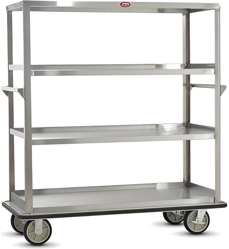 FWE - 1600 lbs Capacity Stainless Steel Queen Mary Cart with 4 Levels and 17" Spacing, Also Raised Edges - UCU-417-62