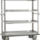 FWE - 1600 lbs Capacity Stainless Steel Queen Mary Cart with 4 Levels and 17" Spacing, Also Raised Edges - UCU-417-62