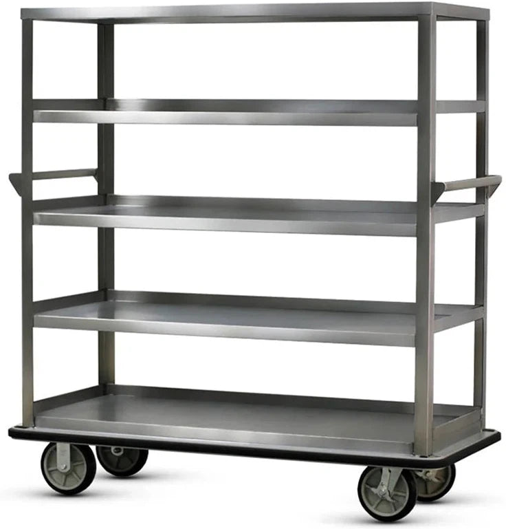 FWE - 1600 lbs Capacity Stainless Steel Queen Mary Cart with 9" Spacing 5 Levels, Also Edges Down - UC-509-62