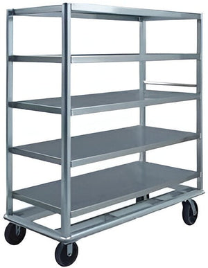 FWE - 2000 lbs Capacity, Aluminum Queen Mary Cart with 5 Levels and Flat Edges - UC-60-512AL