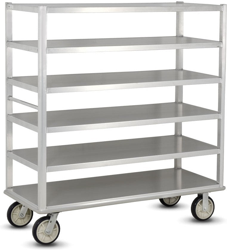 FWE - 2000 lbs Capacity, Aluminum Queen Mary Cart with 6 Levels and Flat Edges - UC-60-609AL