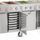 FWE - 220-240V 68.75" Handy Line Serving Cabinet with 4 Wells - HLC-4W6-7H-28-DRN (Special Order 4-6 weeks)