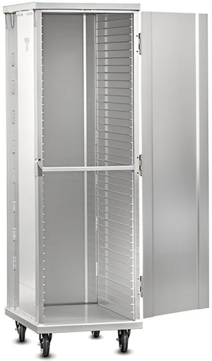 FWE - 40 Pan Aluminum Bun / Food Pan Enclosed Transport Cabinet with 1.5" Bottom Load Slides - ETC-1826-15-40-AL (Special Order 4-6 weeks)