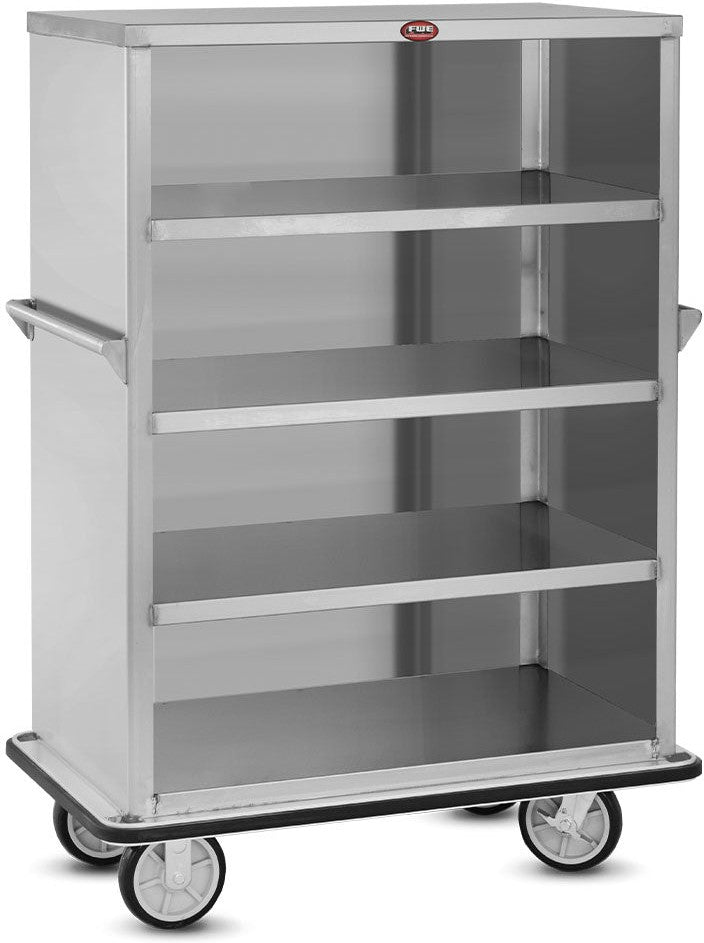 FWE - 48" 5 Shelves With 12" Spacing Enclosed Utility Cart - UCE-512-48 (Special Order 4-6 weeks)