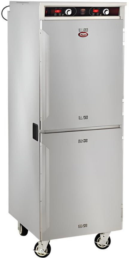 FWE - 56" Full Height Insulated Mobile Heated Cabinet with Double Compartment Split Cavity - HLC-2127-6-6