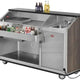 FWE - 59.5" Stainless Steel Convectional Beverage Service Mobile Bar with Hand Sink - SCB-5-HS