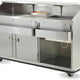 FWE - 59.5" Stainless Steel Convectional Beverage Service Mobile Bar with Shut-Off Drain - SCB-5