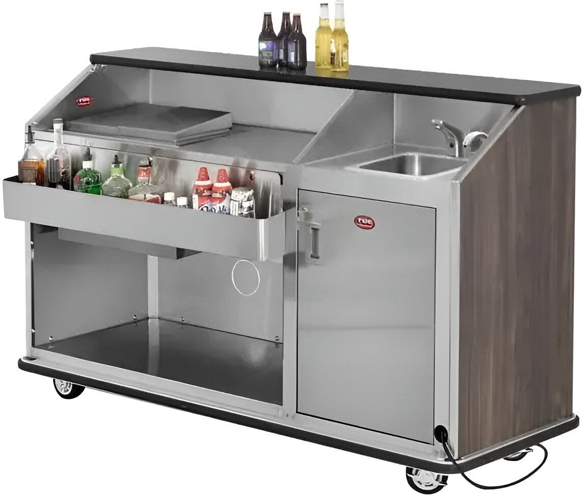 FWE - 60 lbs Ice Bin 12-Bottle Removable Speed Rail Portable Bar - AS-CB-6 (Special Order 4-6 weeks)