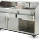 FWE - 72" Stainless Steel Convectional Beverage Service Mobile Bar with Shut-Off Drain - SCB-6