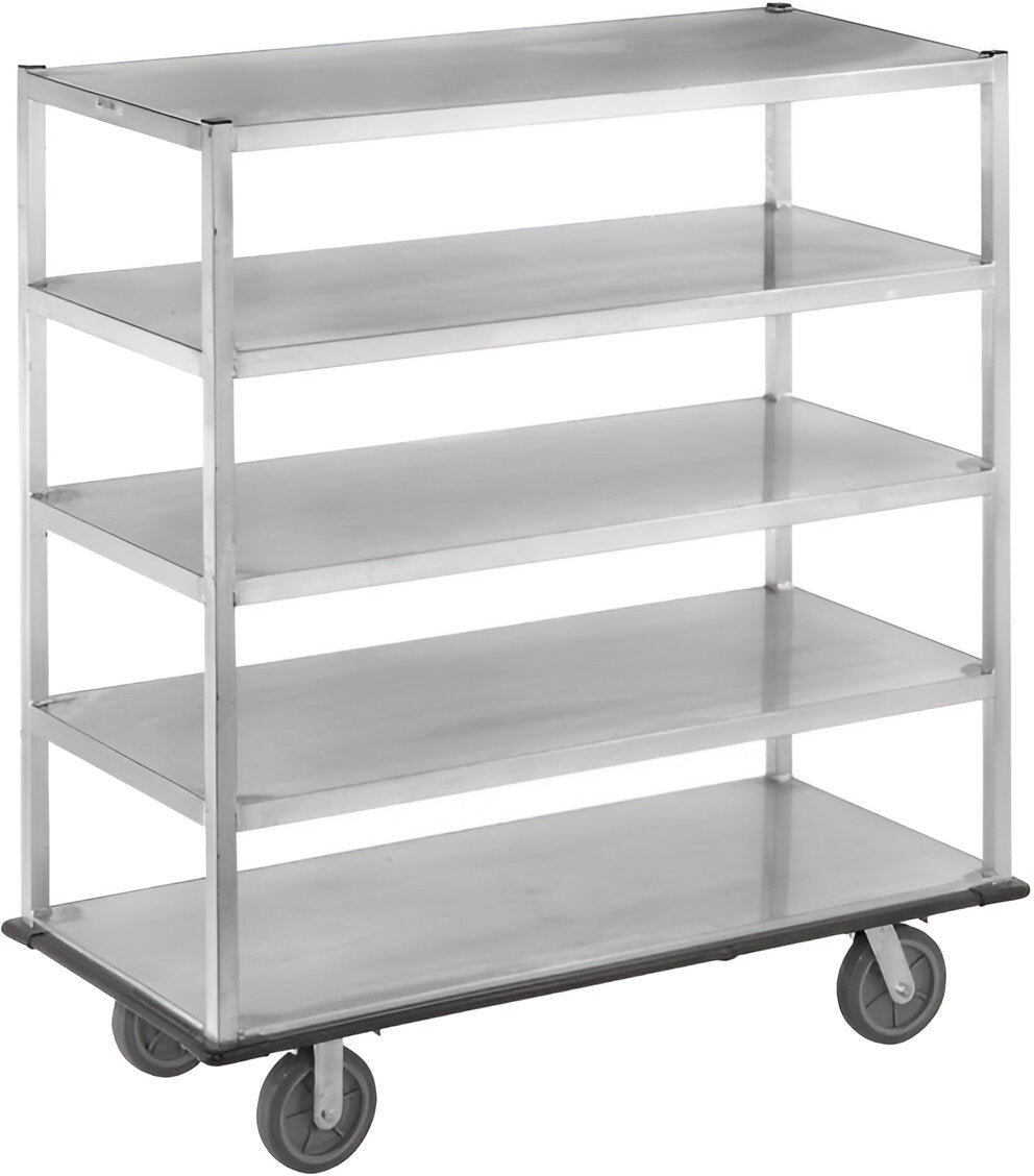 FWE - 75" Aluminum Queen Mary Cart with 5 Levels and Flat Edges - UC-72-512AL