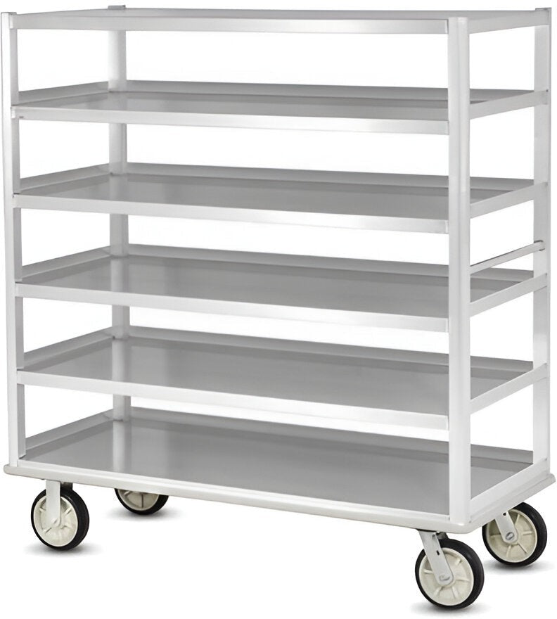 FWE - 75" Aluminum Queen Mary Cart with 6 Levels and Flat Edges - UC-72-609AL