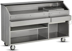 FWE - 95" 16 Bottle Removable Speed Rack Portable Bar with Hand Sink - CB-8-HS (Special Order 4-6 weeks)