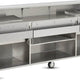 FWE - 95" Stainless Steel Convectional Beverage Service Mobile Bar with Shut-Off Drain - SCB-8