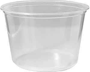 Fabri-Kal - 16 Oz Polypropylene Clear Round Deli Containers , Pack of 500 - 9505102