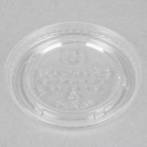 Fabri-Kal - 2 Oz Clear Flat Lid for Greenware, 2000/cs - GXL250