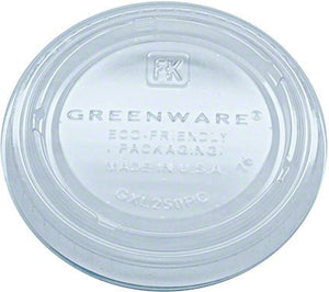 Fabri-Kal - 2 Oz Clear Flat Lid for Greenware, 2000/cs - GXL250